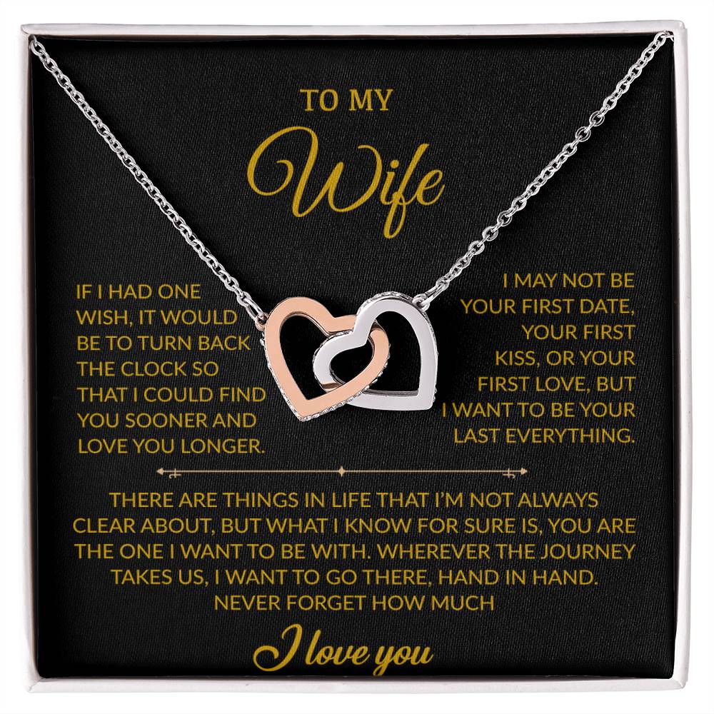 To My Wife Necklace, Gift For Wife, Anniversary Gift For Wife, Necklace For Wife 28_7_Gold