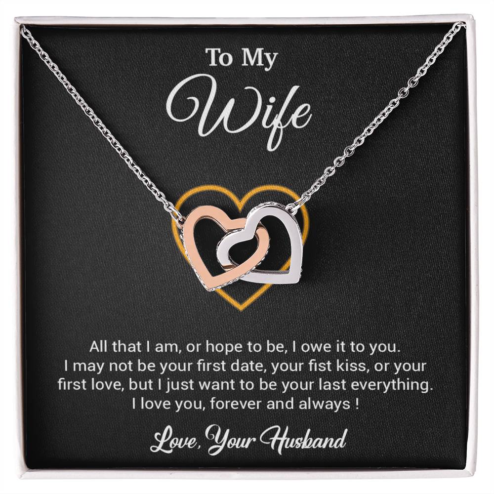 To My Wife Necklace, Gift For Wife, Anniversary Gift For Wife, Necklace For Wife 24_3_Black