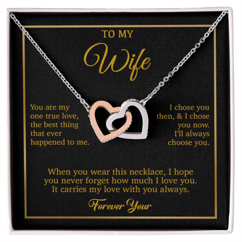 To My Wife Necklace, Gift For Wife, Anniversary Gift For Wife, Necklace For Wife 14_8_Gold