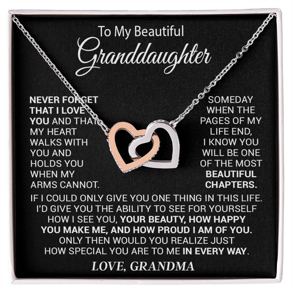To My Granddaughter Necklace, Gift For Your Granddaughter, Christmas,Anniversary