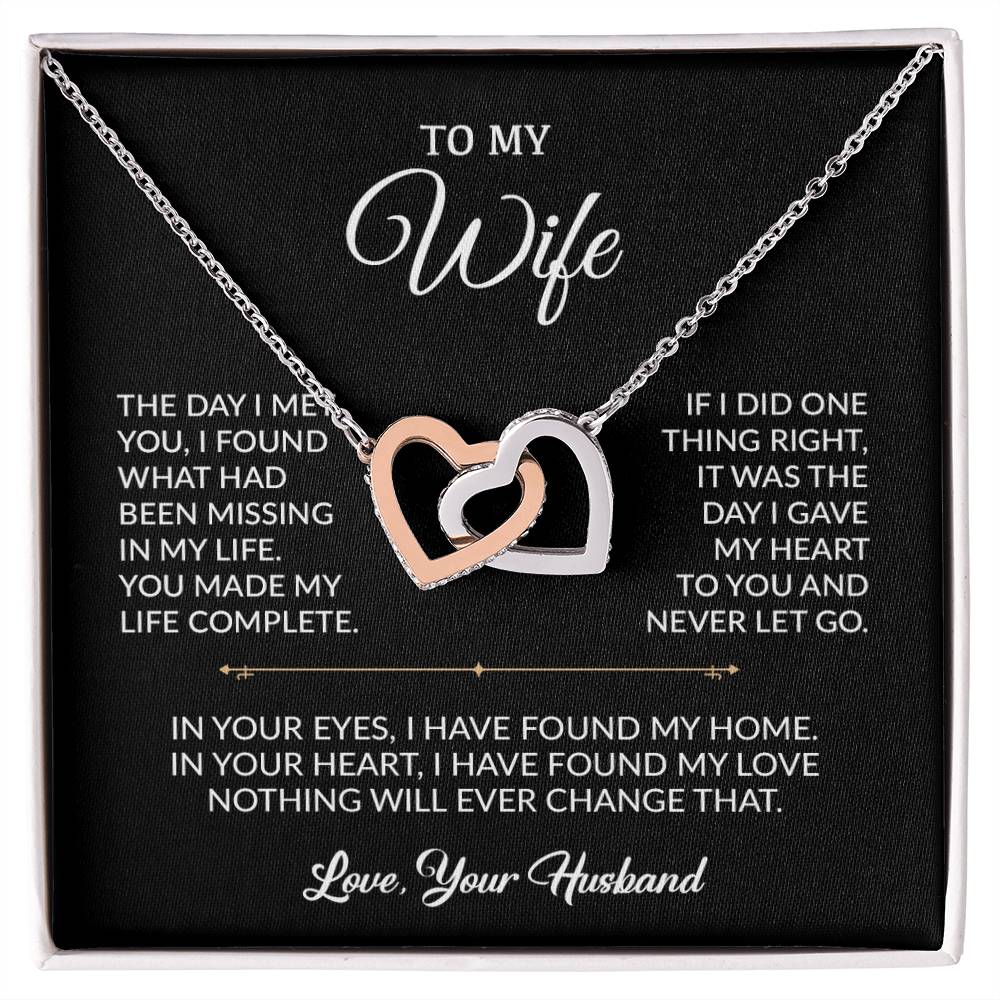 To My Wife Necklace, Gift For Wife, Anniversary Gift For Wife, Necklace For Wife 9_9_Black