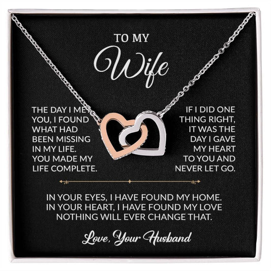 To My Wife Necklace, Gift For Wife, Anniversary Gift For Wife, Necklace For Wife 9_9_Black