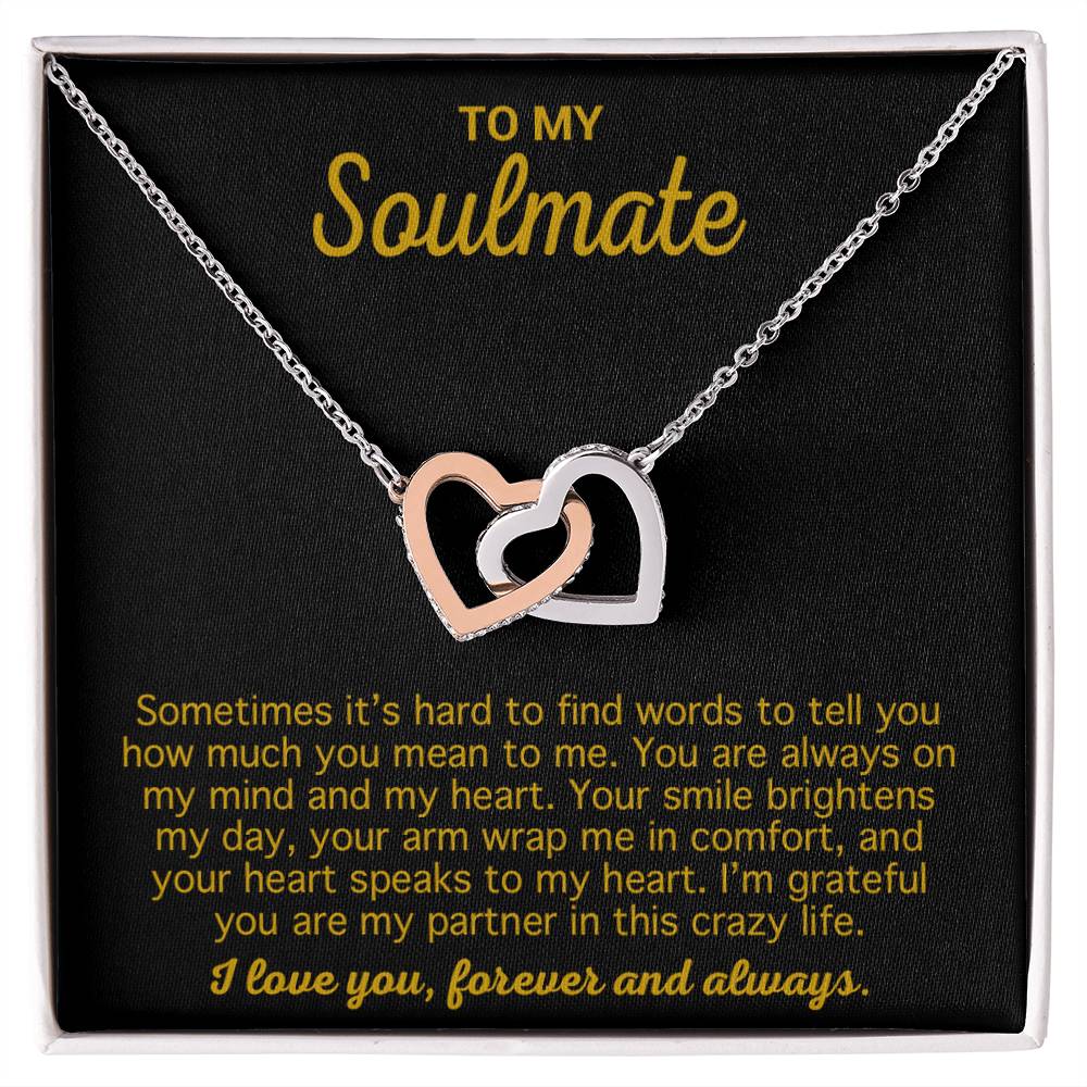 To My Soulmate Necklace Gift For Wife Girlfriend Birthday Anniversary Christmas