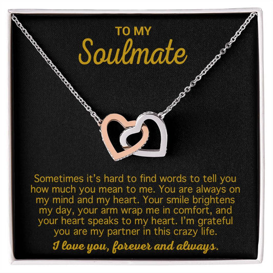 To My Soulmate Necklace Gift For Wife Girlfriend Birthday Anniversary Christmas