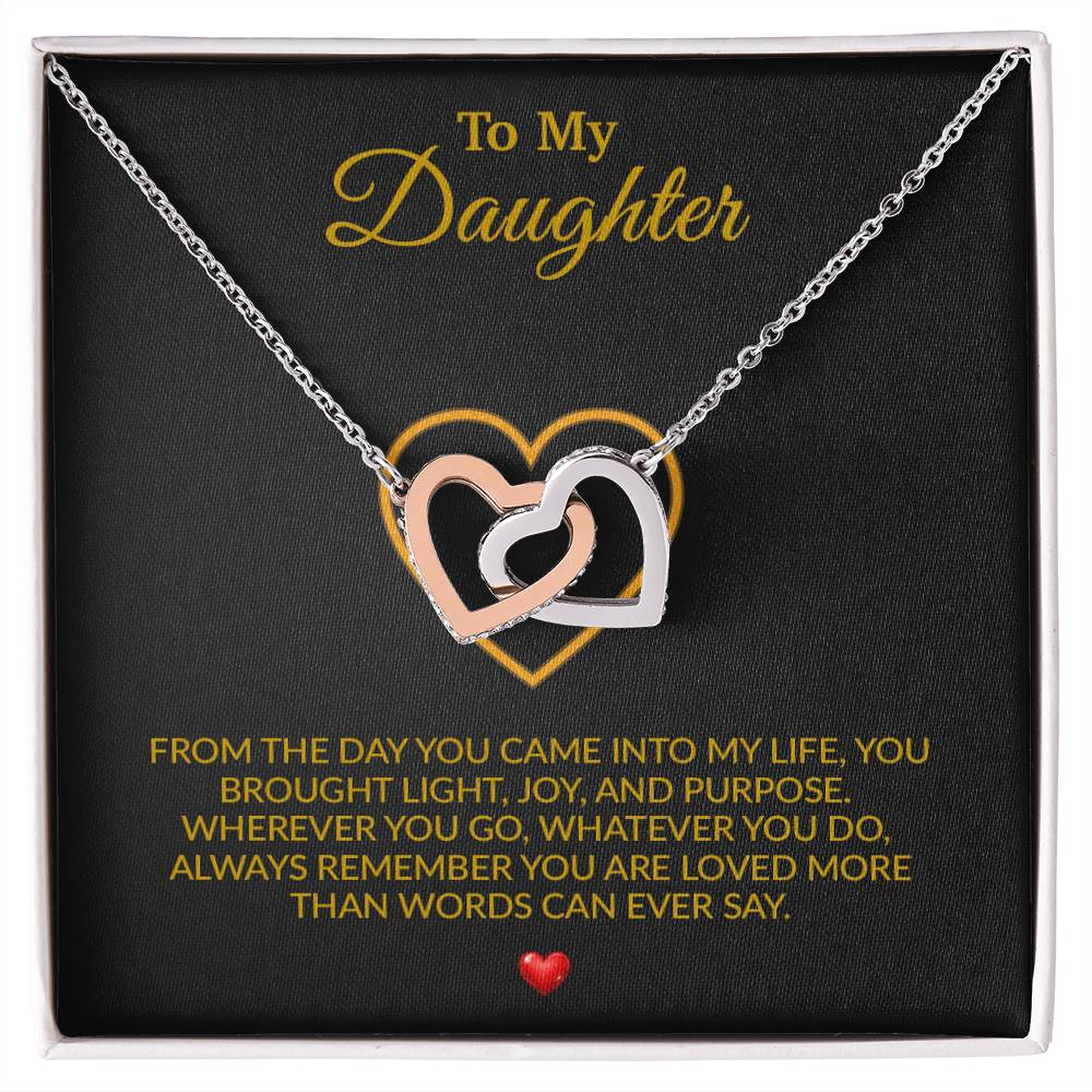To My Daughter Necklace, Gift for Daughter from Dad, Father Daughter Necklace 15_8_Gold
