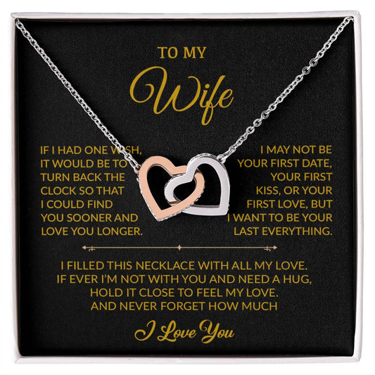 To My Wife Necklace, Gift For Wife, Anniversary Gift For Wife, Necklace For Wife 2_8_Gold