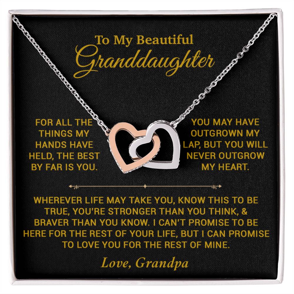 To My Granddaughter Necklace, Birthday Gift For Granddaughter, Birthday Gifts 8_6_Gold