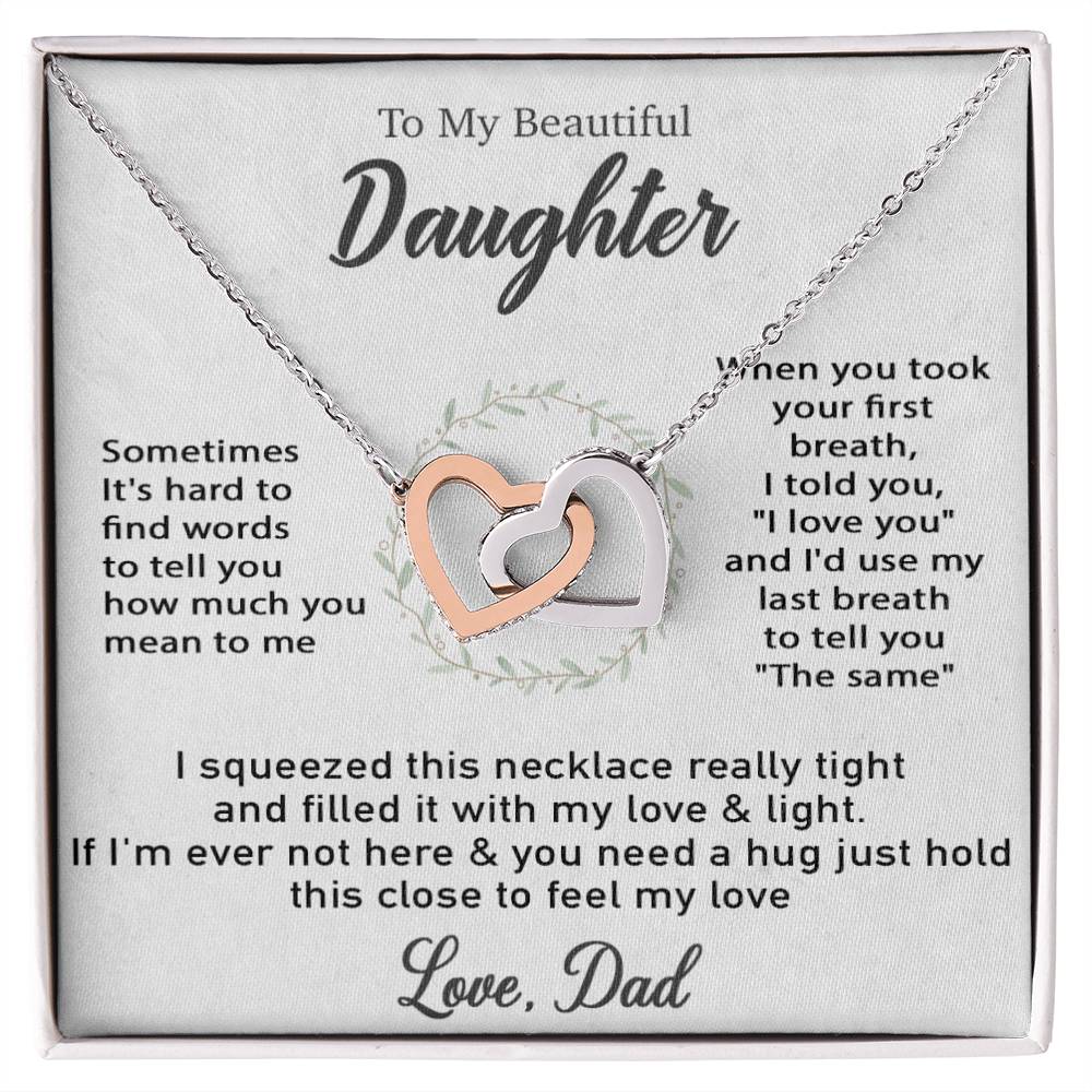 To My Daughter Necklace, Gift For Daughter From Dad, Daughter Father Necklace 12_12
