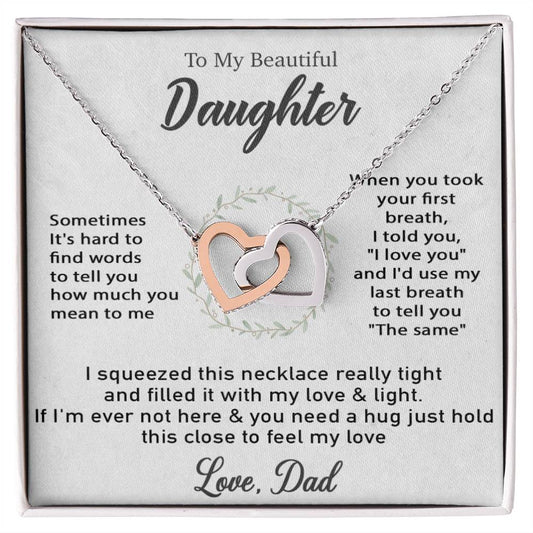 To My Daughter Necklace, Gift For Daughter From Dad, Daughter Father Necklace 12_12