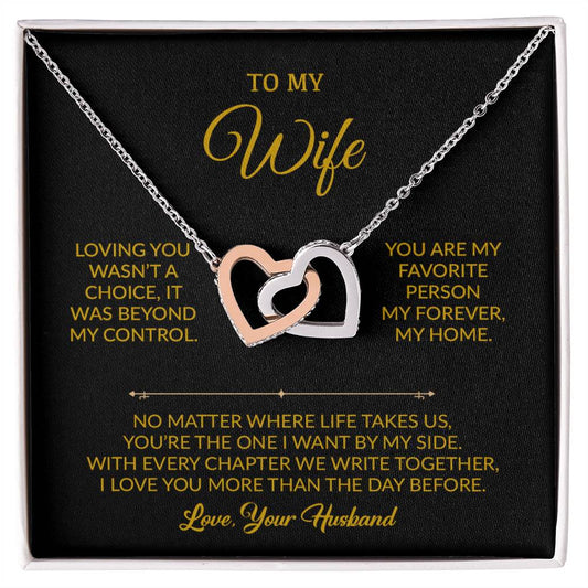 To My Wife Necklace, Gift For Wife, Anniversary Gift For Wife, Necklace For Wife 26_8_Gold
