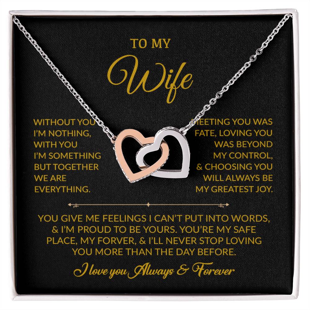 To My Wife Necklace, Gift For Wife, Anniversary Gift For Wife, Necklace For Wife 29_7_Gold