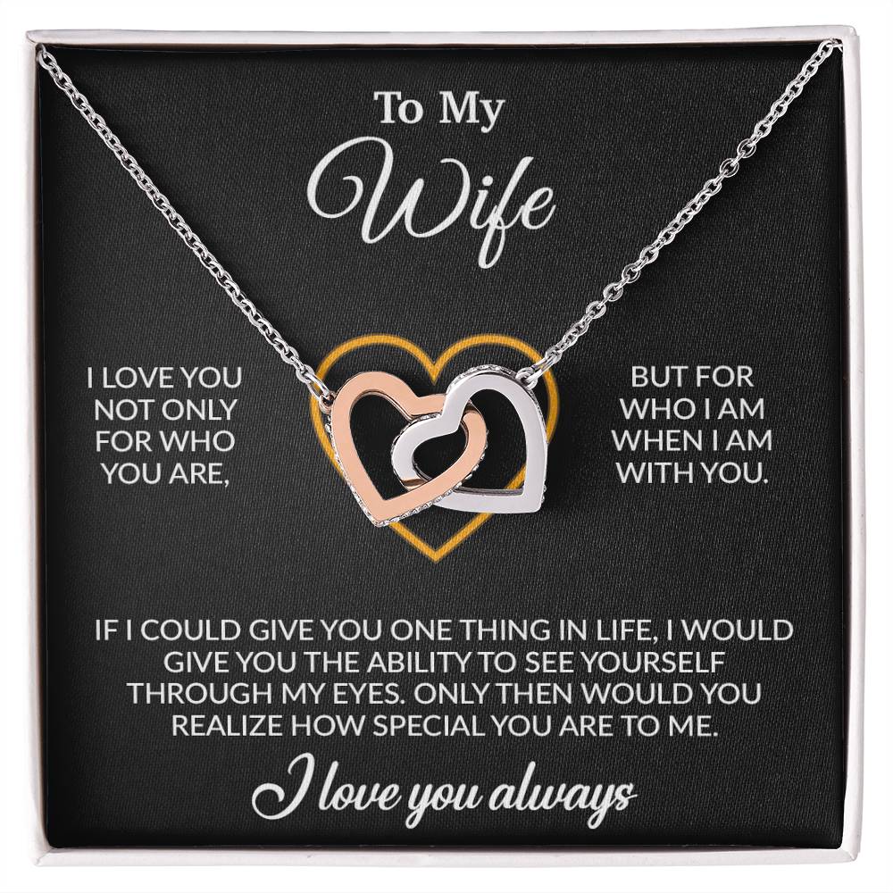 To My Wife Necklace, Gift For Wife, Anniversary Gift For Wife, Necklace For Wife 10_6_Black
