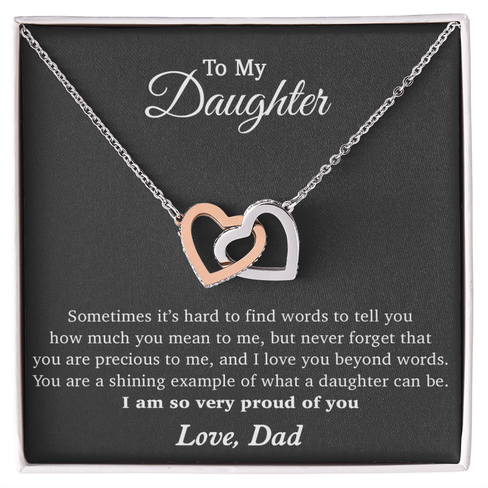 To My Daughter Necklace, Gift for Daughter from Dad, Birthday Gifts , Xmas Gift