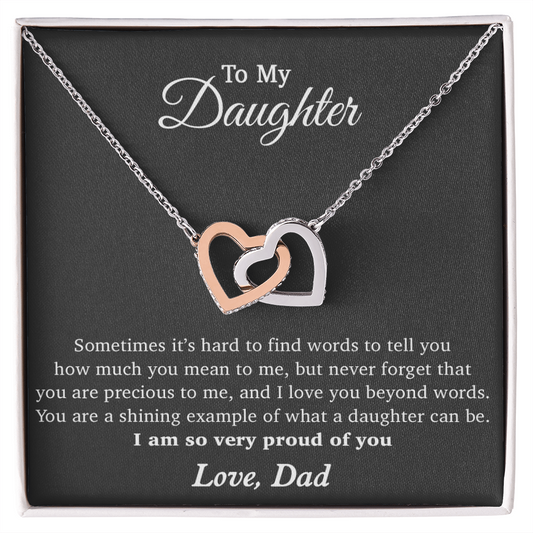 To My Daughter Necklace, Gift for Daughter from Dad, Birthday Gifts , Xmas Gift