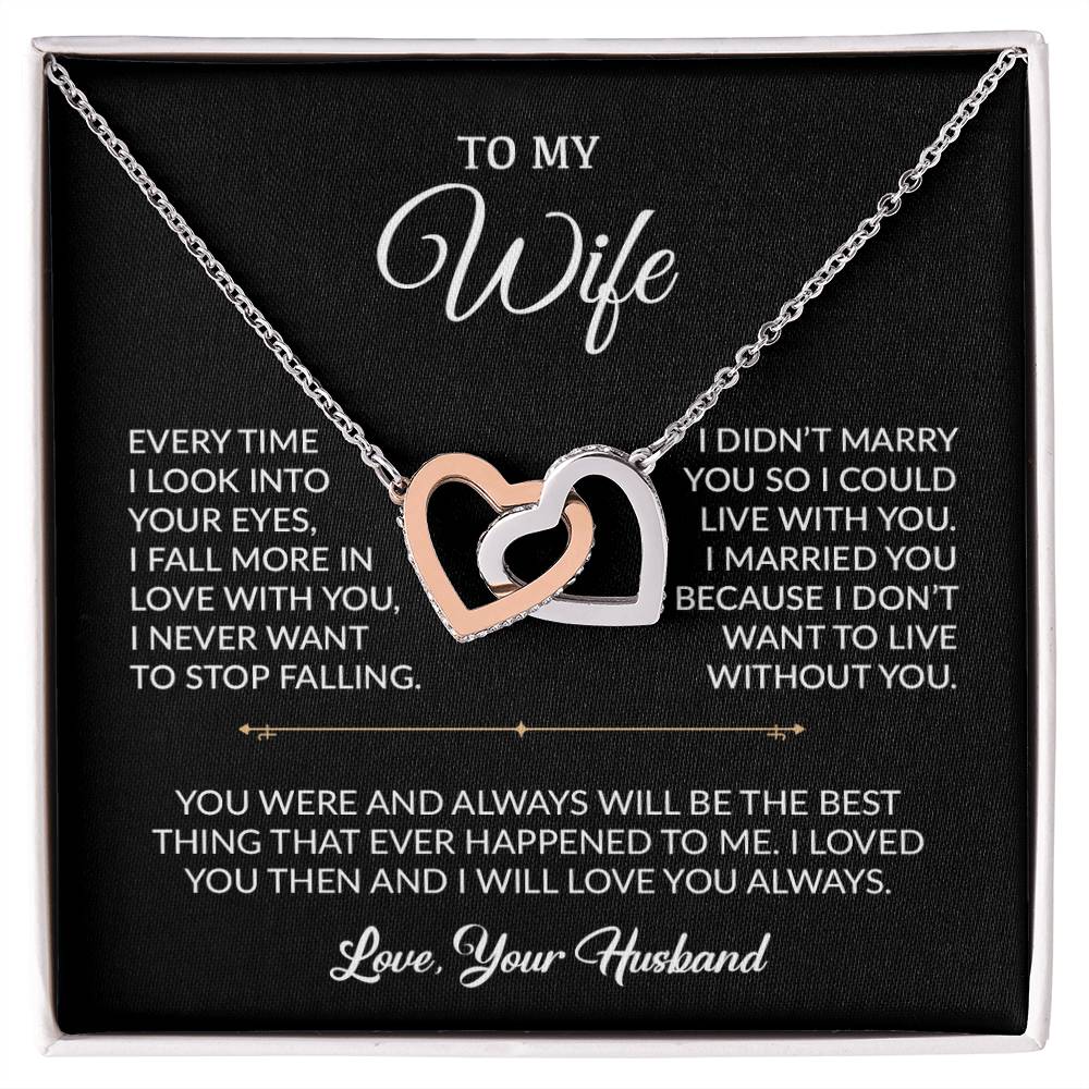 To My Wife Necklace, Gift For Wife, Anniversary Gift For Wife, Necklace For Wife 8_9_Black