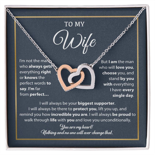 To My Wife Necklace, Gift For Wife, Anniversary Gift For Wife, Necklace For Wife 5_1_Blue_White