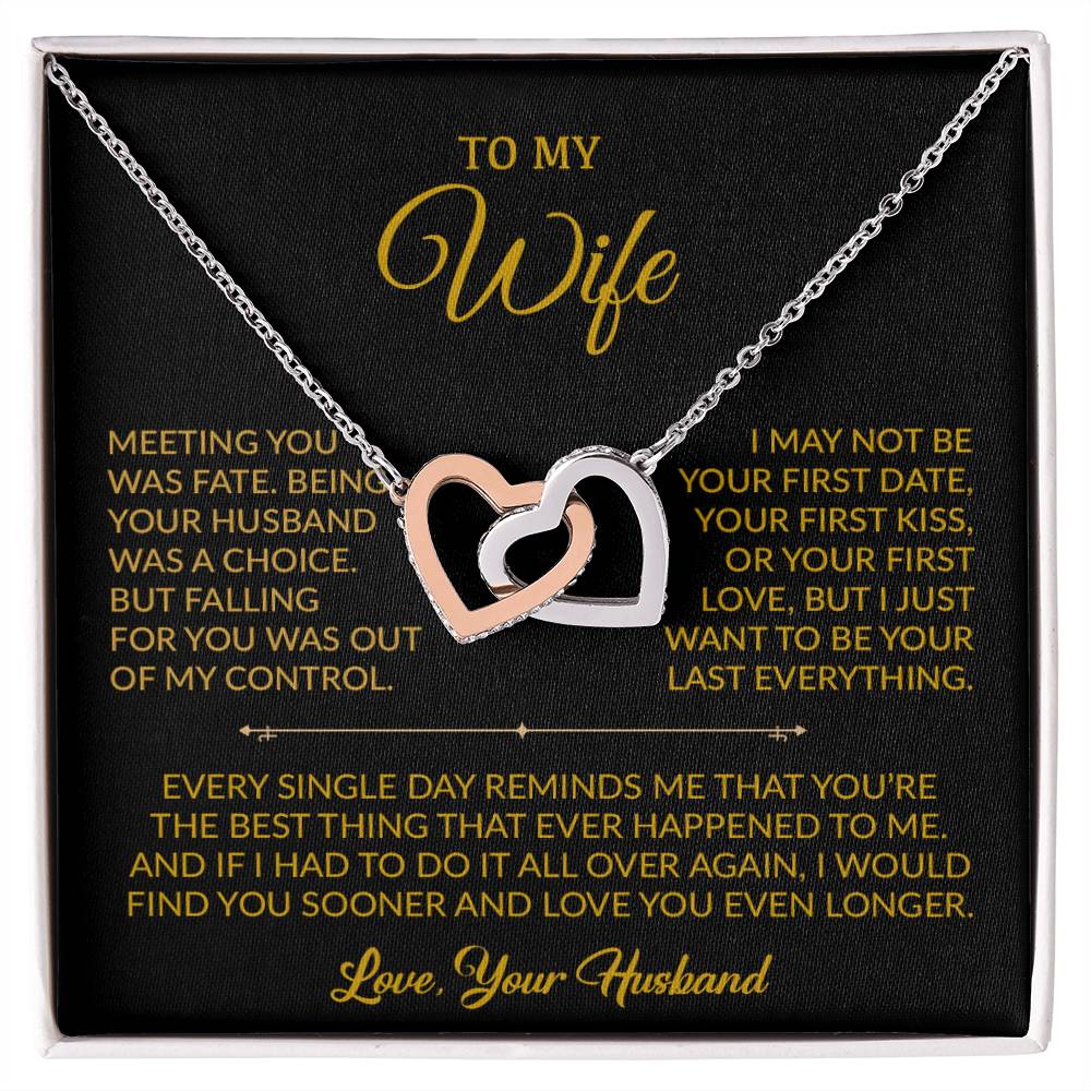 To My Wife Necklace, Gift For Wife, Anniversary Gift For Wife, Necklace For Wife 6_9_Gold