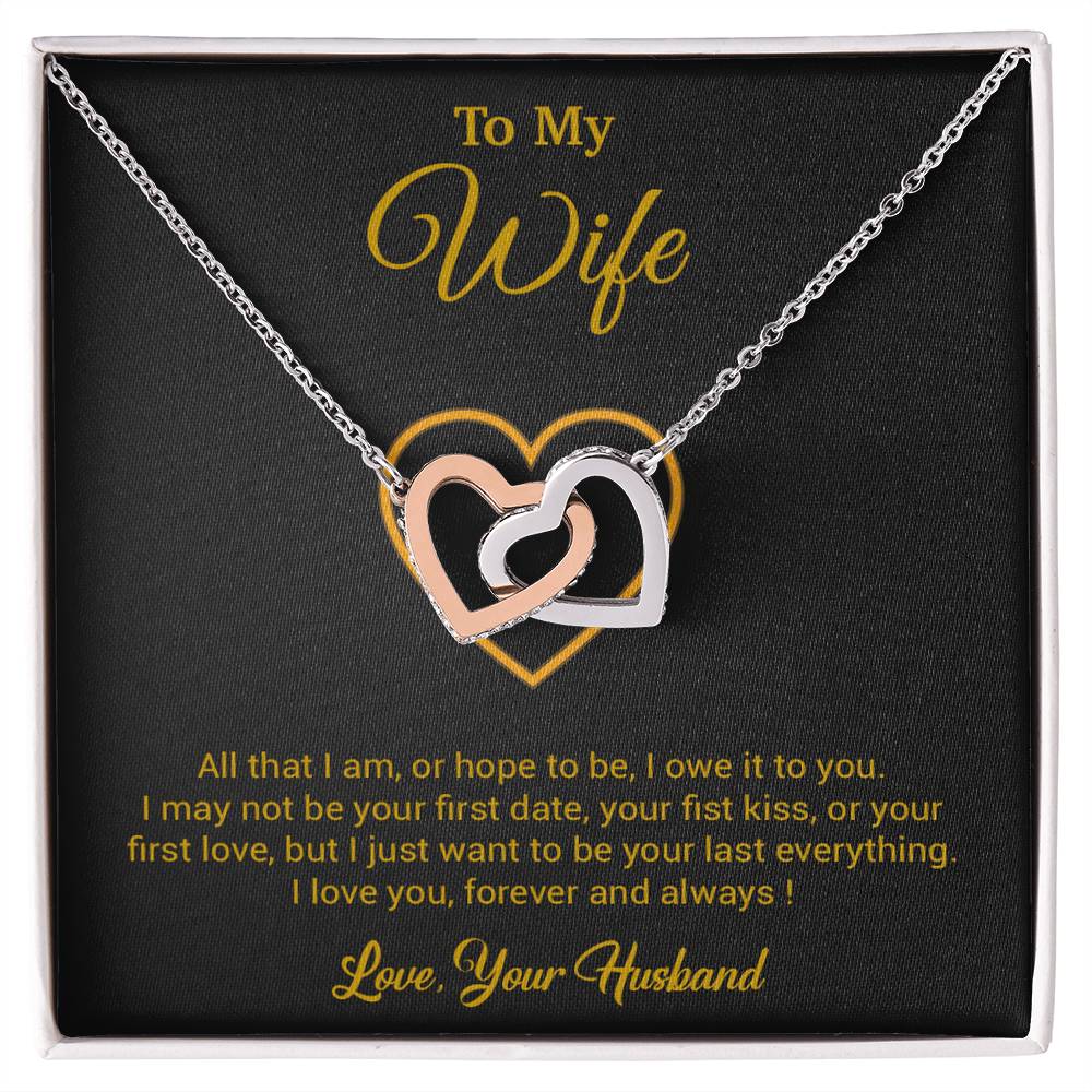 To My Wife Necklace, Gift For Wife, Anniversary Gift For Wife, Necklace For Wife 24_3_Gold