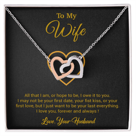 To My Wife Necklace, Gift For Wife, Anniversary Gift For Wife, Necklace For Wife 24_3_Gold