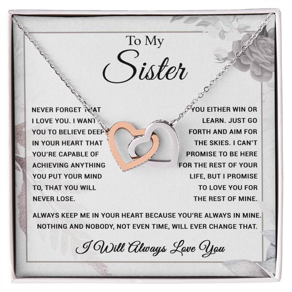 To My Sister Necklace, Brother to Sister, Birthday gift For Sister from Brother