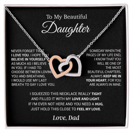 To My Daughter Necklace, Daughter Father Necklace, Daughter Gift From Dad 6_9