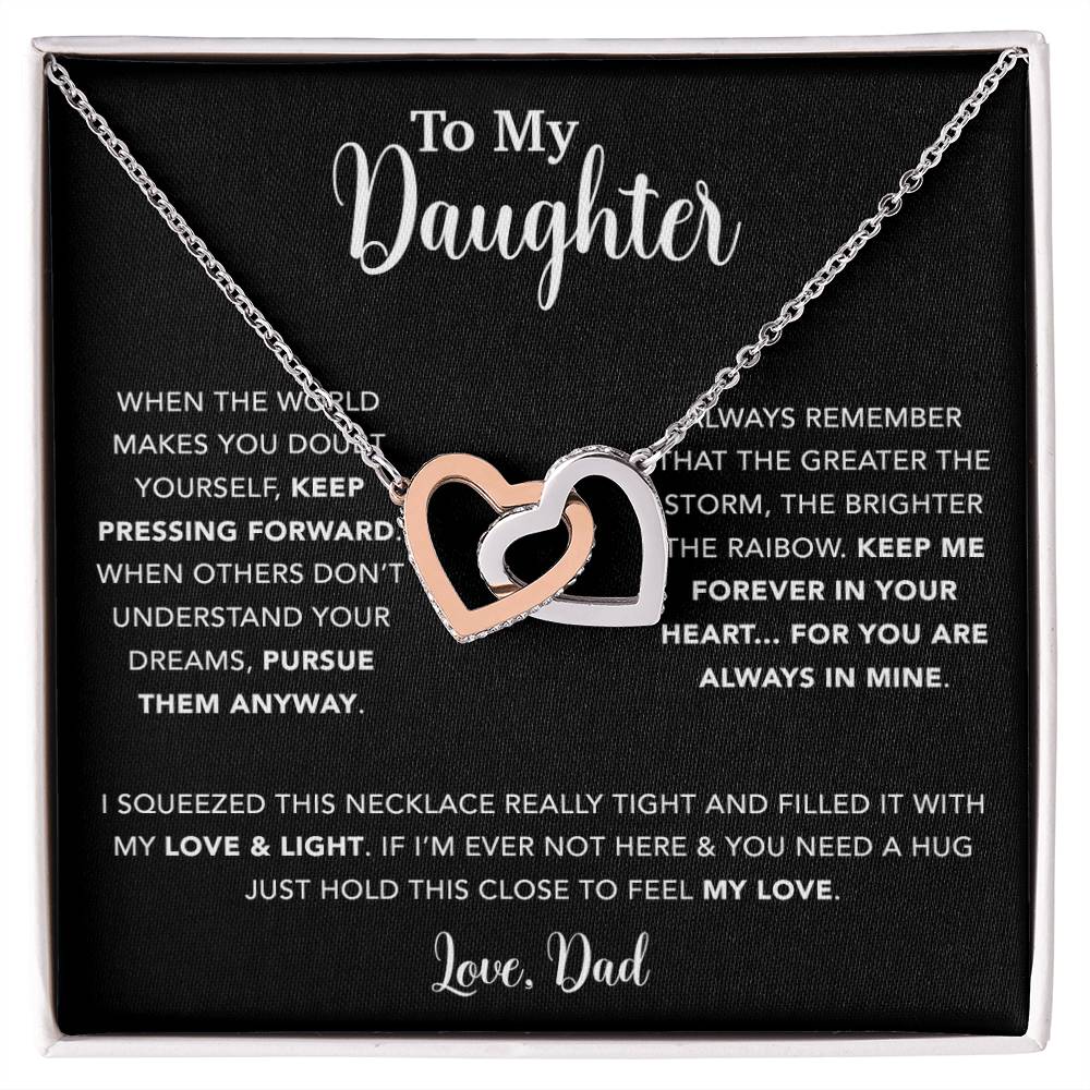 To My Daughter Necklace Gift for Daughter from Dad,Daughter Father Necklace 5_5_Black