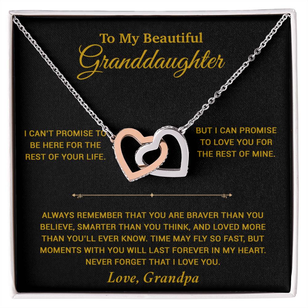 To My Granddaughter Necklace, Birthday Gift For Granddaughter, Birthday Gifts 21_7_Gold