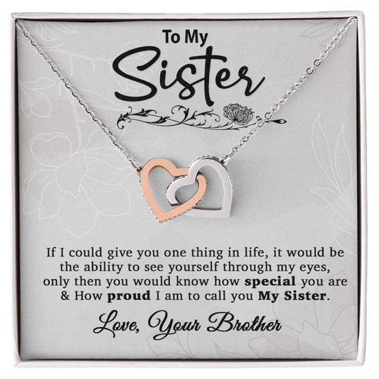 To My Sister Necklace, Brother to Sister, Birthday gift For Sister from Brother