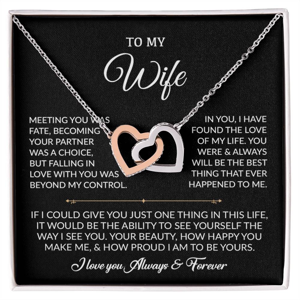 To My Wife Necklace, Gift For Wife, Anniversary Gift For Wife, Necklace For Wife 23_8_Black