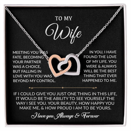 To My Wife Necklace, Gift For Wife, Anniversary Gift For Wife, Necklace For Wife 23_8_Black