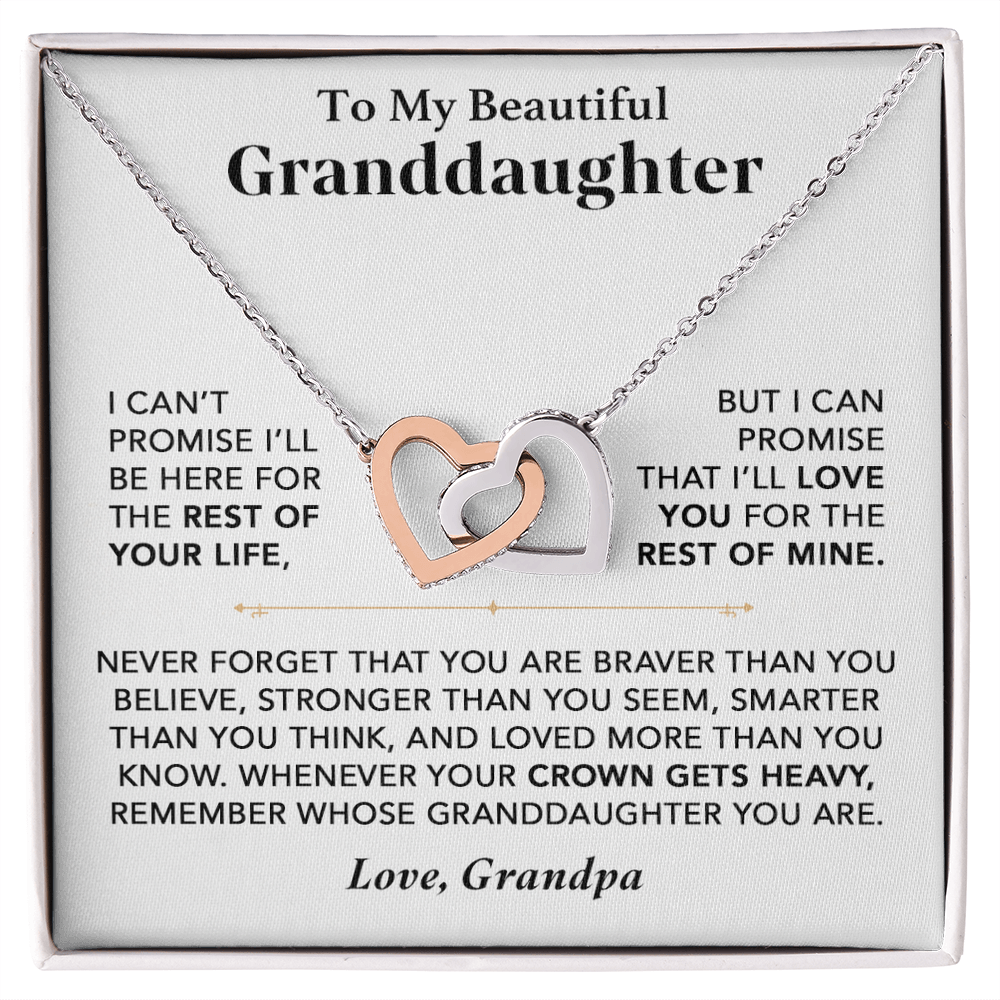 To My Granddaughter Necklace, Granddaughter Gift from Grandma, Gift from Grandpa 1_8