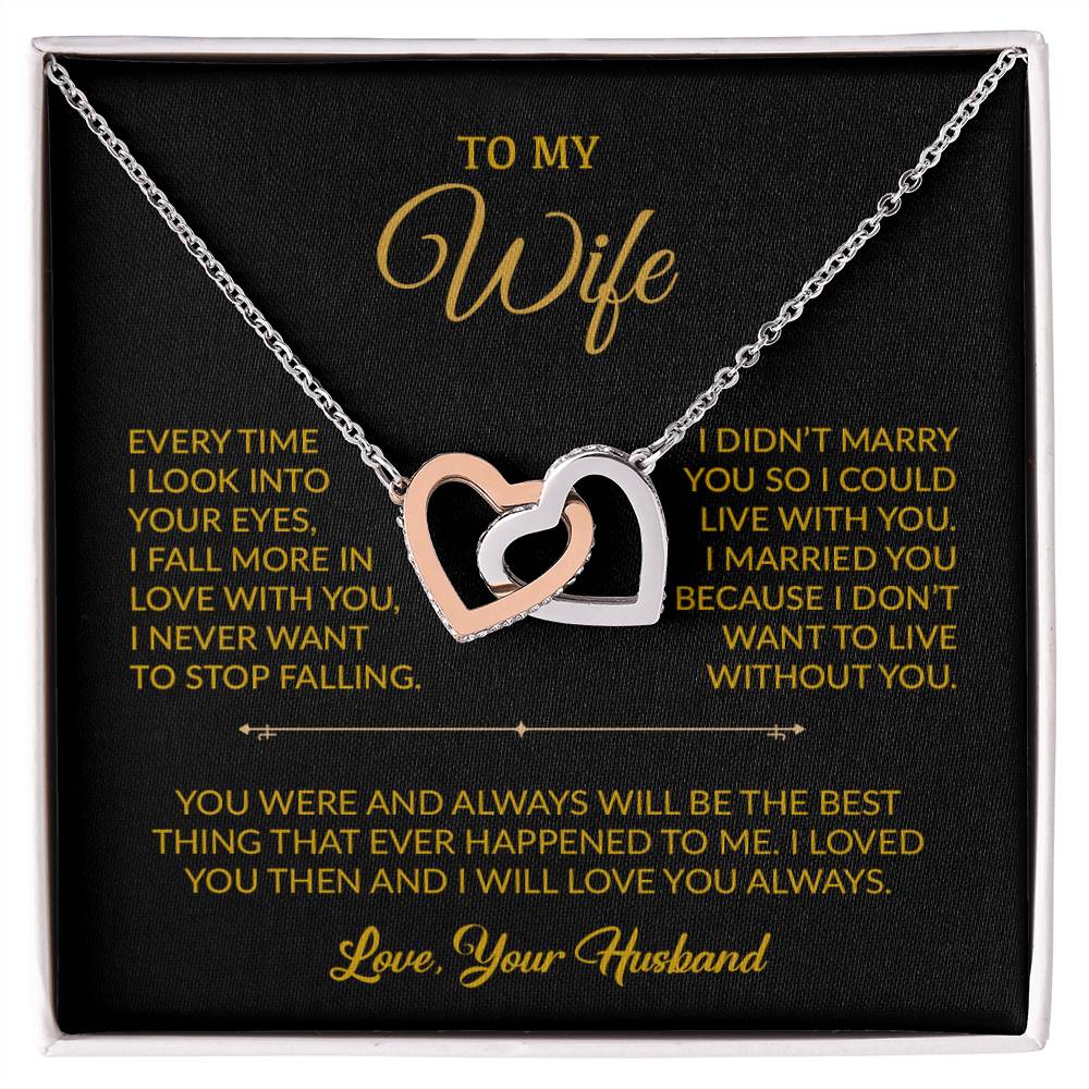 To My Wife Necklace, Gift For Wife, Anniversary Gift For Wife, Necklace For Wife 8_9_Gold