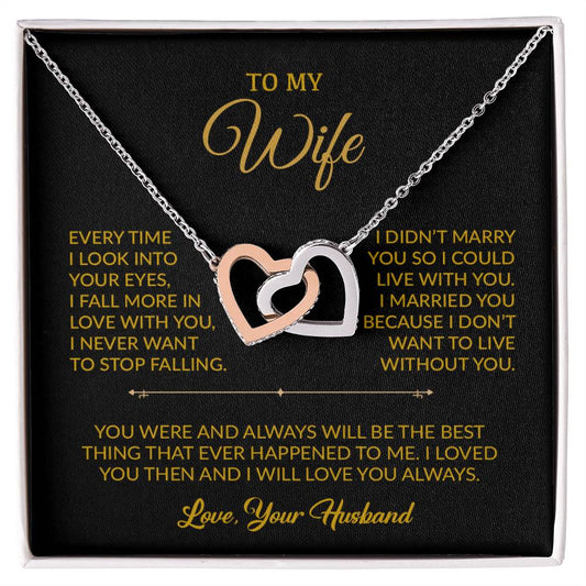 To My Wife Necklace, Gift For Wife, Anniversary Gift For Wife, Necklace For Wife 8_9_Gold