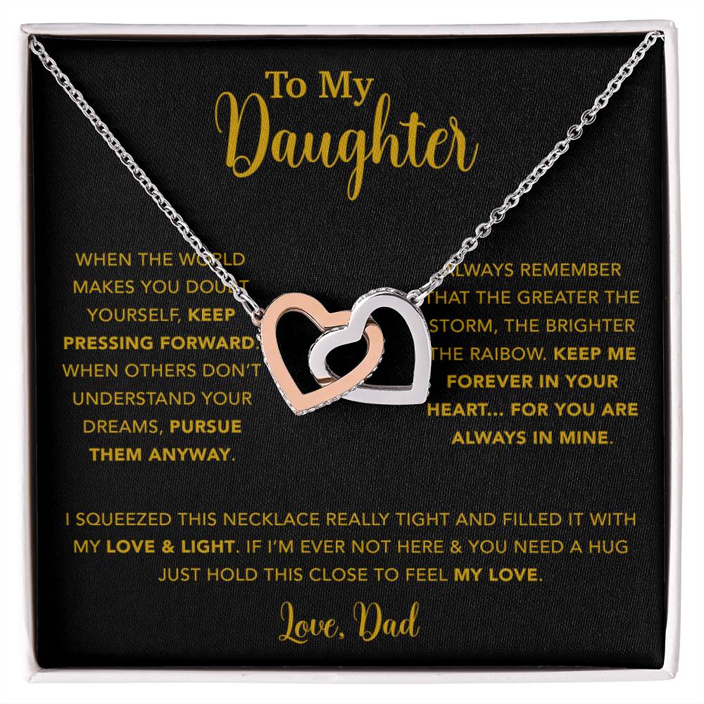 To My Daughter Necklace Gift for Daughter from Dad,Daughter Father Necklace 5_5_Gold