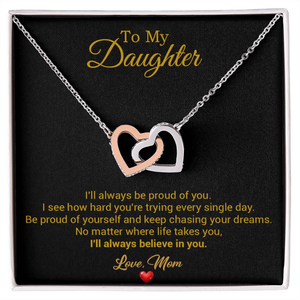 To My Daughter Necklace, Gift For Daughter From Dad, Daughter Father Necklace 2_8_Gold