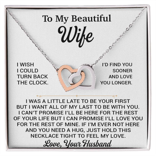 To My Beautiful Wife Necklace, Gift From Husband, Anniversary Gifts For Wife