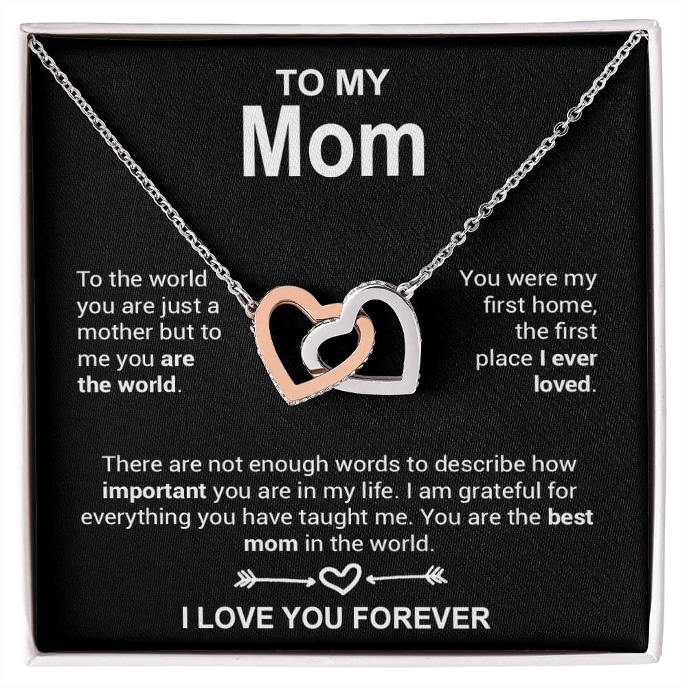 To My Mom Necklace, Mother's Day Gift, Anniversary Gift Valentines Gift