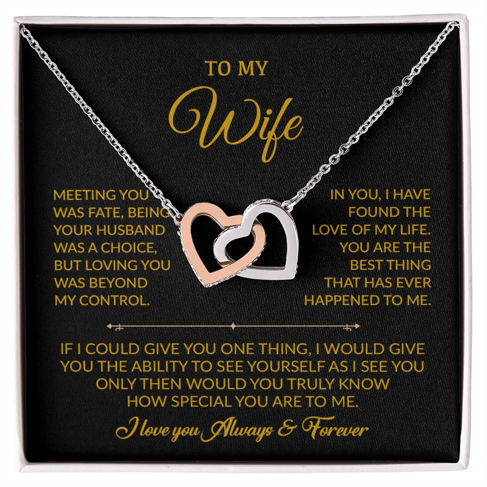 To My Wife Necklace, Gift For Wife, Anniversary Gift For Wife, Necklace For Wife 25_8_Gold