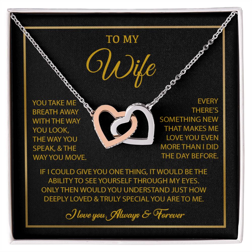 To My Wife Necklace, Gift For Wife, Anniversary Gift For Wife, Necklace For Wife 25_7_Gold