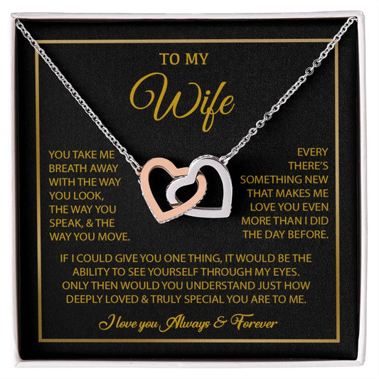 To My Wife Necklace, Gift For Wife, Anniversary Gift For Wife, Necklace For Wife 25_7_Gold