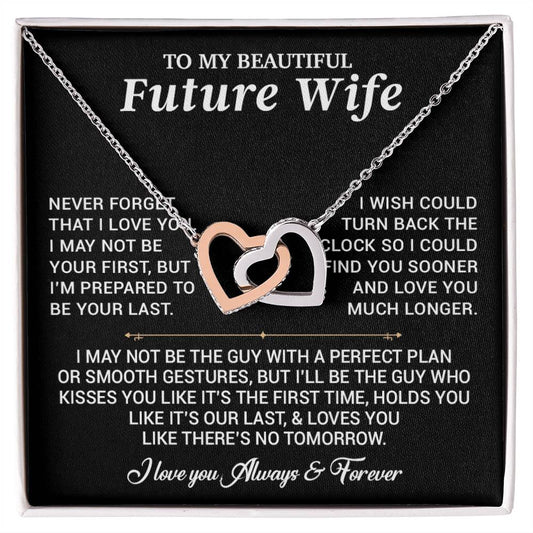 To My Beautiful Future Wife Necklace, Anniversary Birthday Christmas Gift for Her 26_6_Black
