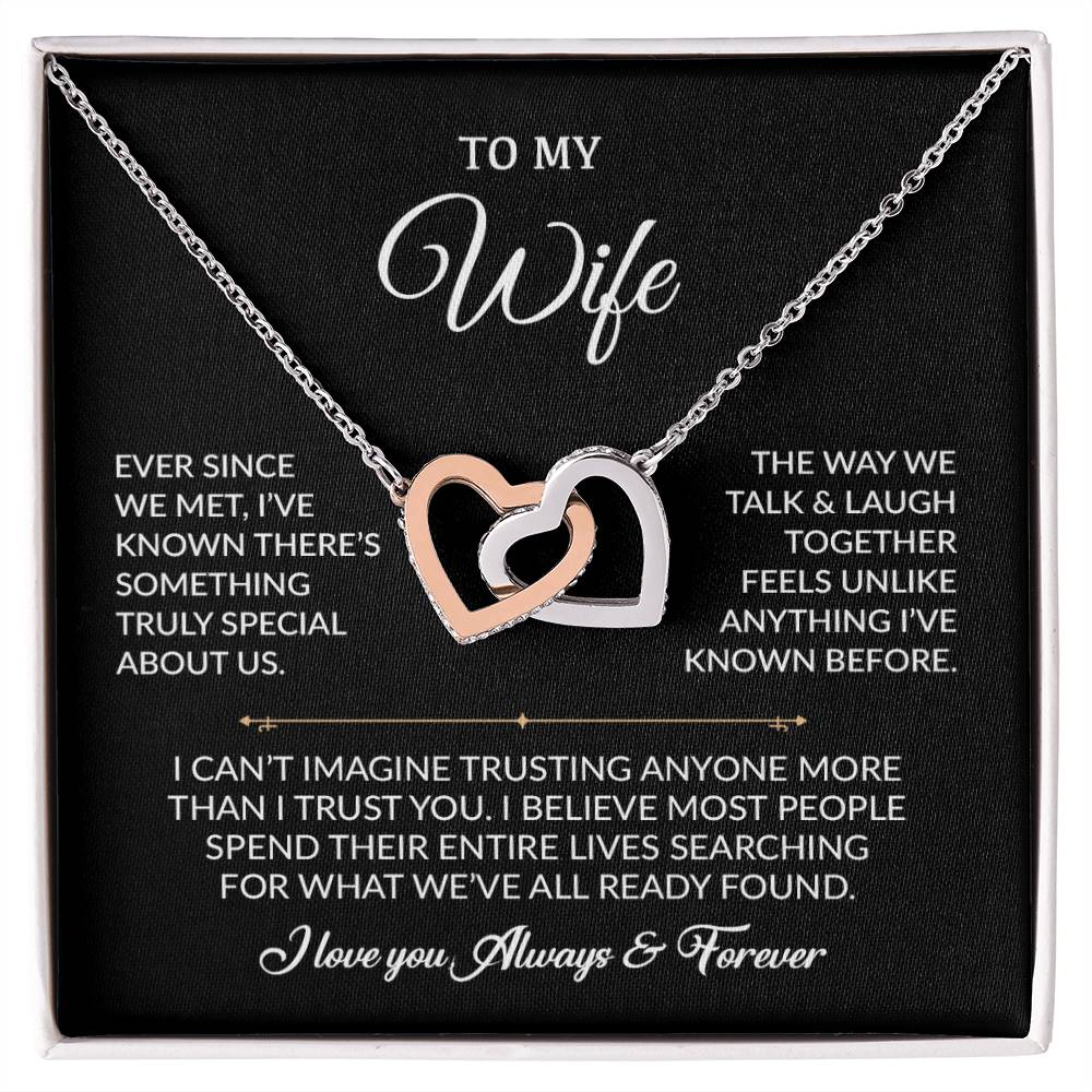 To My Wife Necklace, Gift For Wife, Anniversary Gift For Wife, Necklace For Wife 11_8_Black