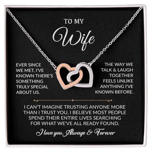 To My Wife Necklace, Gift For Wife, Anniversary Gift For Wife, Necklace For Wife 11_8_Black