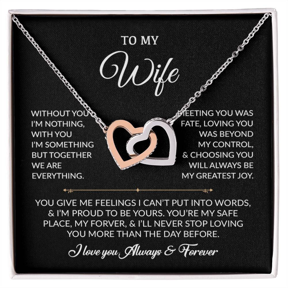 To My Wife Necklace, Gift For Wife, Anniversary Gift For Wife, Necklace For Wife 29_7_Black