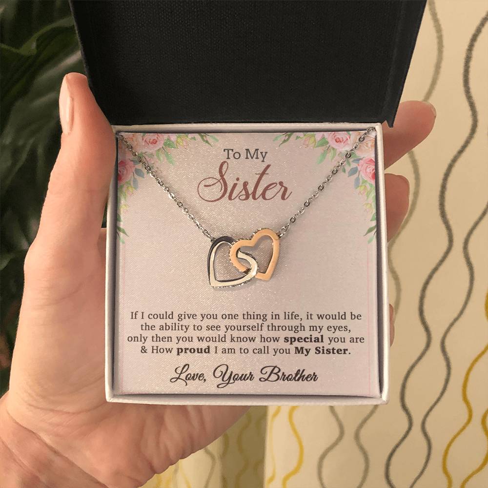 To My Sister Necklace, Brother to Sister, Birthday gift For Sister from Brother 7_12
