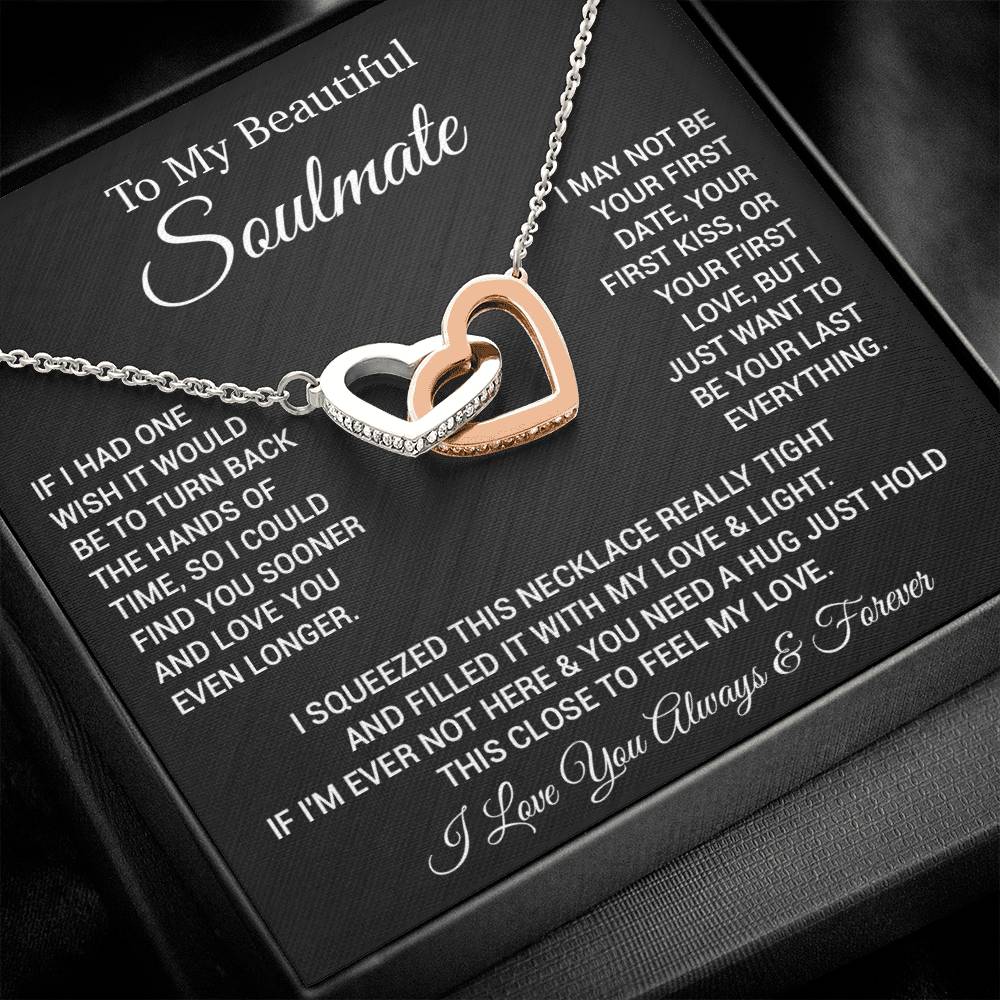 To My Soulmate Necklace, Gift For Soulmate, Anniversary Gift, Christmas Gift 24_2_Black