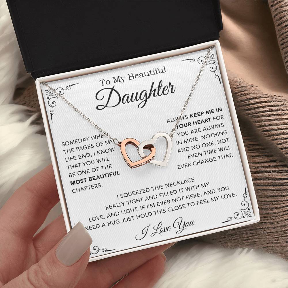To My Daughter Necklace, Gift from Mother Father Daughter, Christmas Gift