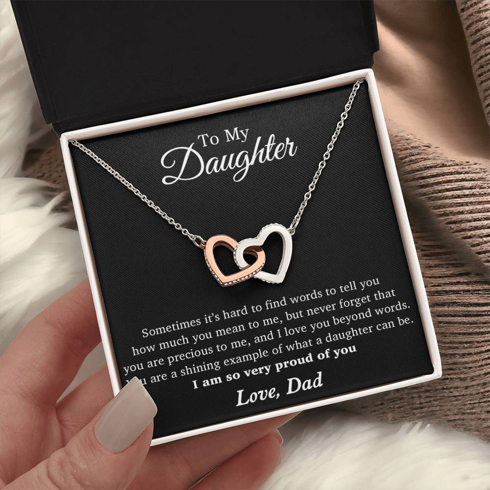 To My Daughter Necklace, Gift for Daughter from Dad, Birthday Gifts