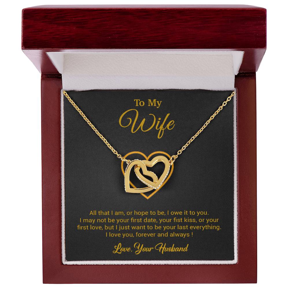To My Wife Necklace, Gift For Wife, Anniversary Gift For Wife, Necklace For Wife 24_3_Gold