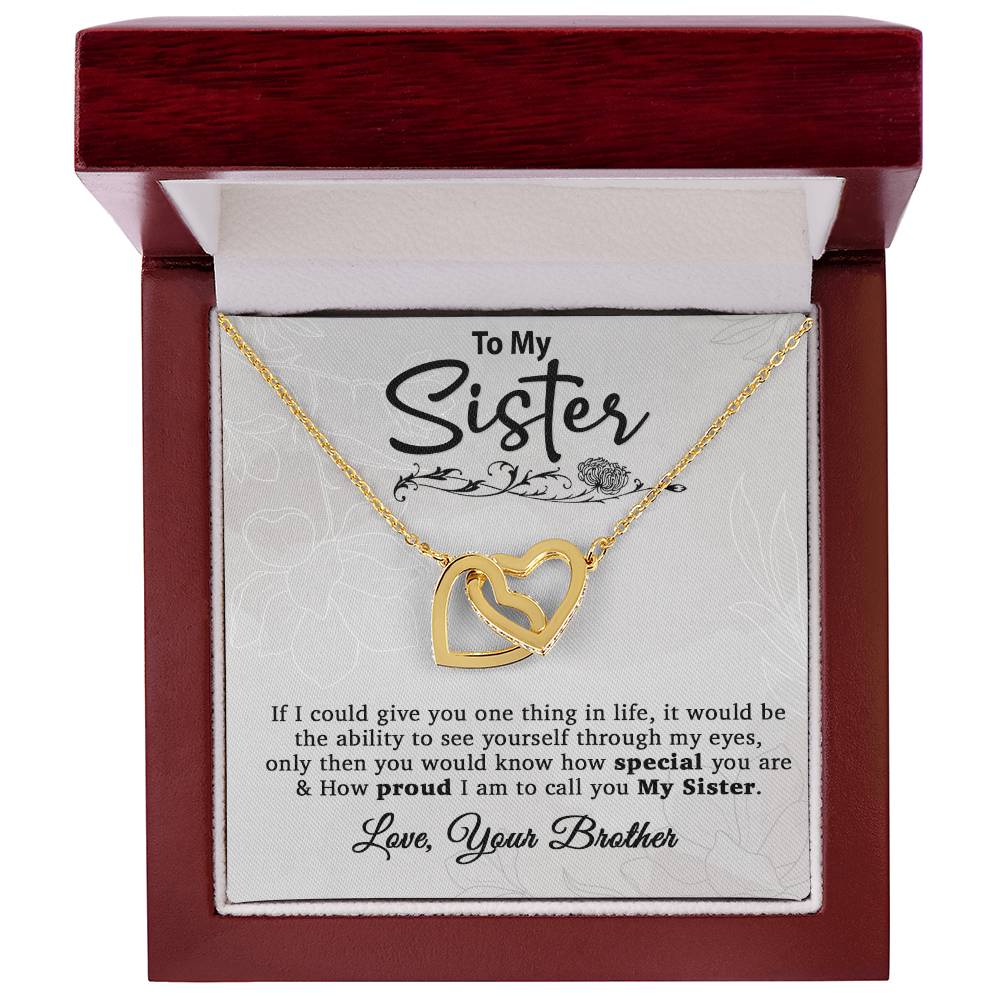 To My Sister Necklace, Brother to Sister, Birthday gift For Sister from Brother